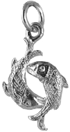Fish.     The Pisces in Zodiac charms  sm