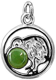 Kiwi with Nephrite Jade/greenstone