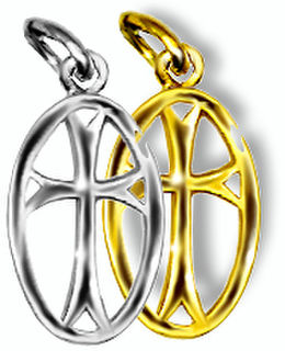 Cross, small oval