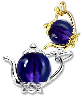 Teapot with Amethyst