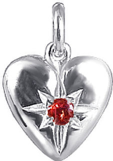 Garnet Set Heart