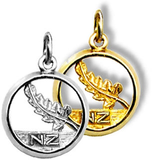 Small Circle Fern charm