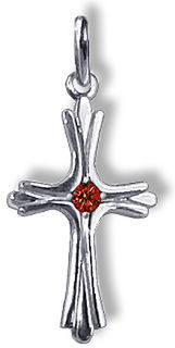 Cross. Garnet set