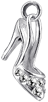Stiletto Shoe with Clear Crystals