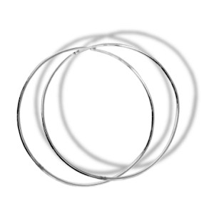 30mm Silve Hand Made Fine Hoops